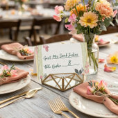 Cartes de placement de mariage florales