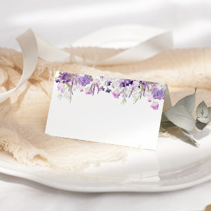 Cartes de placement de mariage lilas lavande