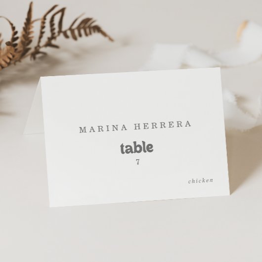 Cartes de placement de nom d'invité simples et for