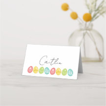 Cartes de placement de œufs de Pâques