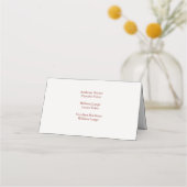 CARTES DE PLACEMENT DE TABLE (Dos)