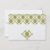 Cartes de placement de table de mariage en damassé (Devant)