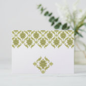 Cartes de placement de table de mariage en damassé (Debout devant)
