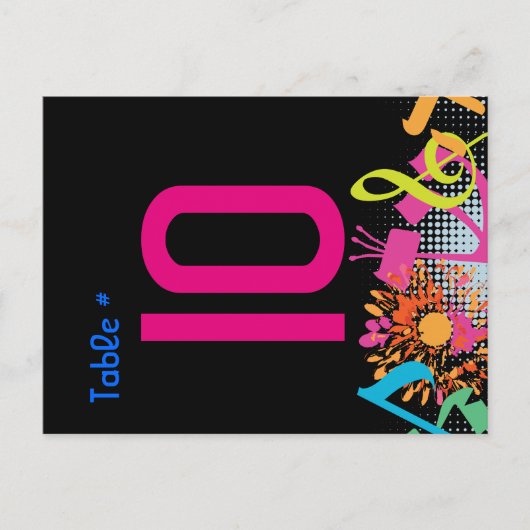 CARTES DE PLACEMENT DE TABLE FLORALES SONORES DE L (Devant)