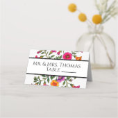 Cartes de placement de table, mariage (Devant)