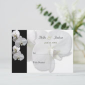 Cartes de placement de table Orchidée Blanche (Debout devant)
