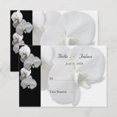 Cartes de placement de table Orchidée Blanche (Devant / Derrière)