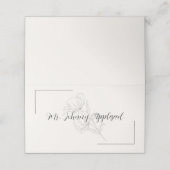 Cartes de placement Élégance Beige (Extérieur déplié)