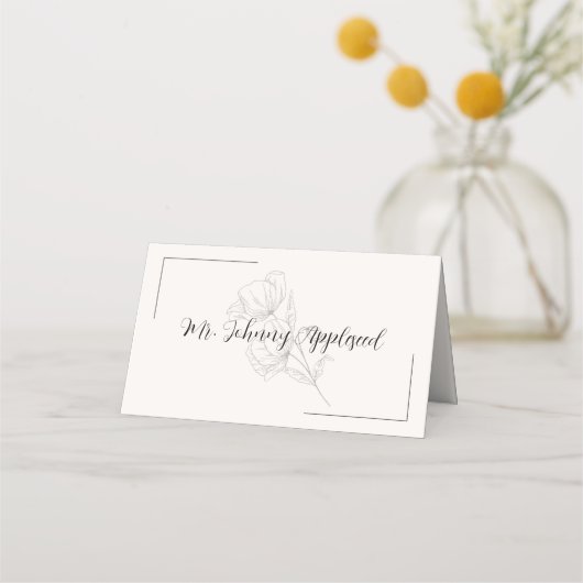 Cartes de placement Élégance Beige (Devant)