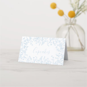 Cartes de placement en chinoiserie bleue