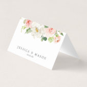 Cartes de placement en fleurs bleues (Dos)