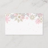 Cartes de placement Flocon de neige Paillettes Ros (Dos)
