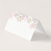 Cartes de placement Flocon de neige Paillettes Ros (Back)