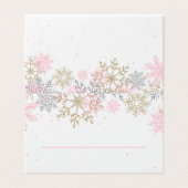 Cartes de placement Flocon de neige Paillettes Ros (Outside Unfolded)