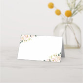 Cartes de placement florales rose pliées (Devant)