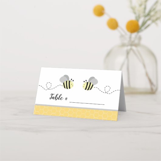 Cartes de placement Gray et Yellow Bumble Bee (Devant)