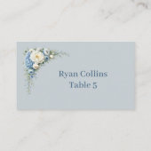 Cartes de placement Hydrangea Bleu Poussiéreux (Dos)