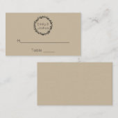 Cartes de placement modèle simple pour mariage (Devant / Derrière)