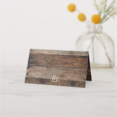 Cartes de placement pliées | Mariage citron rustiq (Dos)