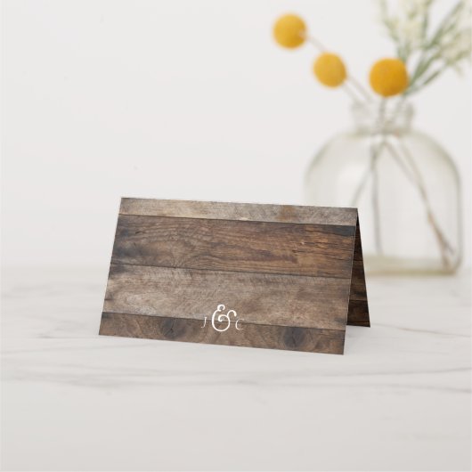 Cartes de placement pliées | Mariage citron rustiq (Dos)