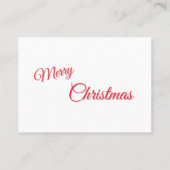 Cartes de placement pou table de Noël (Dos)