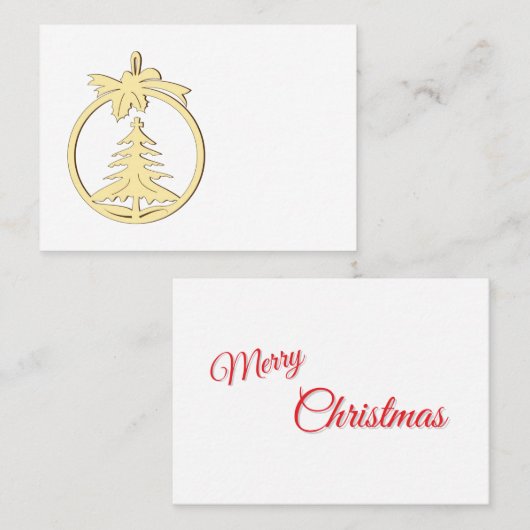 Cartes de placement pou table de Noël (Devant / Derrière)