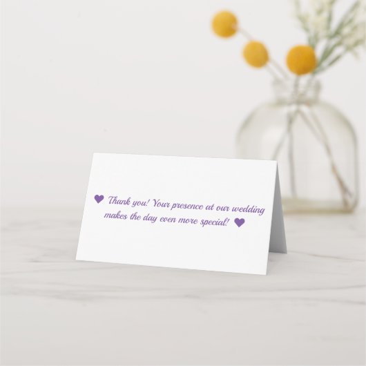 Cartes de placement pour mariage (Dos)