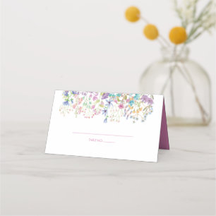 Cartes de placement pour mariage champêtre floral