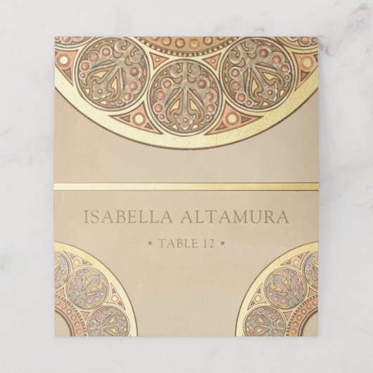 Cartes de placement pour mariage | Déco Gold Nouve (Extérieur déplié)