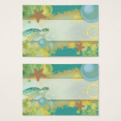 Cartes de placement thème plage étoile de mer (Devant & derrière)