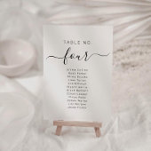 Cartes de Plan de Siège de Mariage Nom Plan de Siè