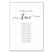 Cartes de Plan de Siège de Mariage Nom Plan de Siè (Dos)