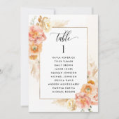 Cartes de plan de sièges blancs avec nom d'invité (Devant)