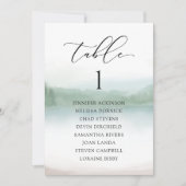 Cartes de plan de table de mariage abstrait Lac & (Devant)