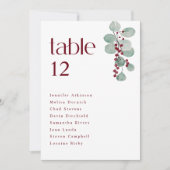 Cartes de plan de table de mariage d'hiver simple  (Devant)