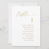Cartes de plan de table de mariage élégantes moder (Devant)