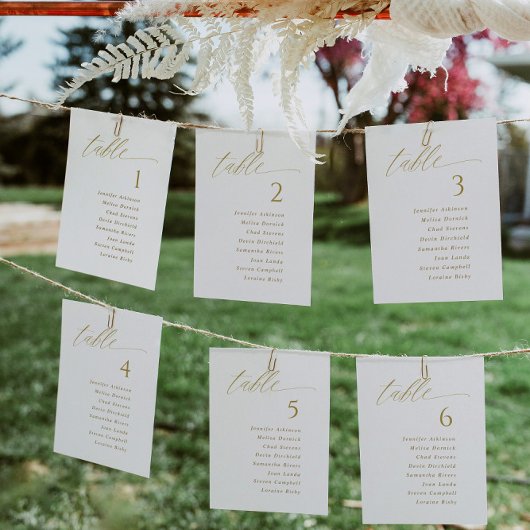 Cartes de plan de table de mariage élégantes moder