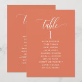 Cartes de plan orange, assis avec les noms des inv (Devant / Derrière)