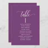 Cartes de plan pourpre, assise avec des noms d'inv (Devant / Derrière)