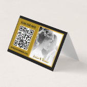 Cartes de pliage Mariages modernes, Code QR, Photo (Devant)