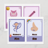 Cartes de poche alphabétiques, Cartes de scolarité (Devant / Derrière)