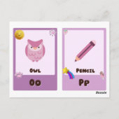 Cartes de poche alphabétiques, Cartes de scolarité (Dos)