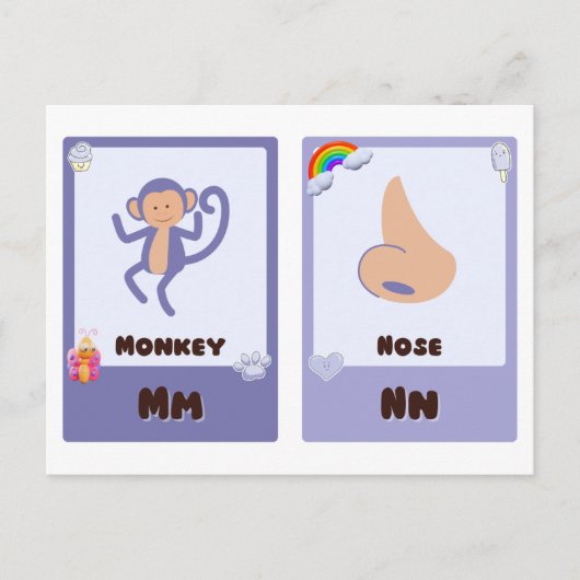 Cartes de poche alphabétiques, Cartes de scolarité (Devant)