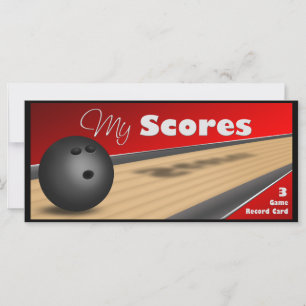 Cartes de pointage personnalisées Red Bowling