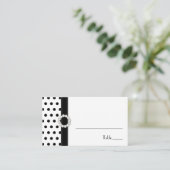 Cartes de points Polka Noir et Blanc (Debout devant)