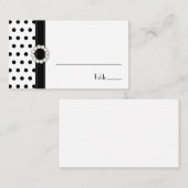 Cartes de points Polka Noir et Blanc (Devant / Derrière)