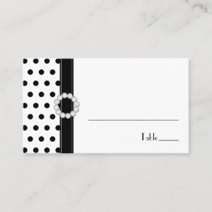 Cartes de points Polka Noir et Blanc