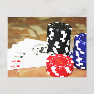Cartes de Poker Aces Chips Jeux Casino Gagner jeu