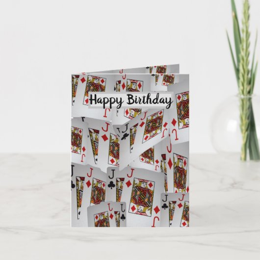 Cartes de Poker Jacks calqué carte d'anniversaire, (Devant)