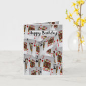 Cartes de Poker Jacks calqué carte d'anniversaire, (Fleur jaune)